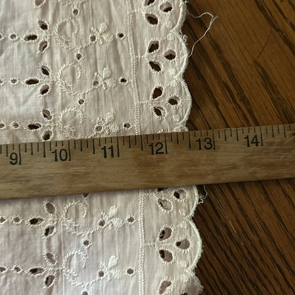 Vintage Pink Eyelet Side Table and Bureau Protector Doilies
